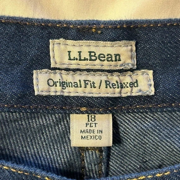 LL BEAN double L ultra high rise tapered leg petite 18 jeans - Picture 4 of 9